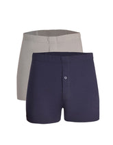 GREY & NAVY PACK OF 2 MODAL BOXER