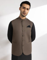 CHESTNUT BROWN SUITING WAISTCOAT