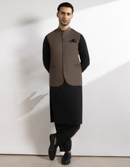 CHESTNUT BROWN SUITING WAISTCOAT
