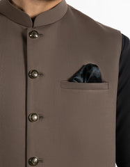 CHESTNUT BROWN SUITING WAISTCOAT