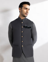 DARK GREY SUITING WAISTCOAT