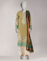 GREEN LAWN EMBROIDERED STITCHED 3PC