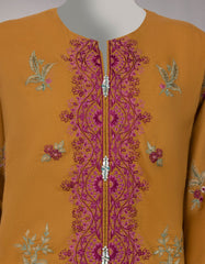 MUSTARD LAWN EMBROIDERED STITCHED 3PC