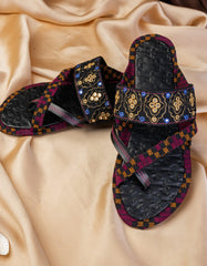 BLACK KOLHAPURI CHAPPAL