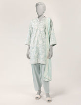 GREEN LAWN EMBROIDERED STITCHED 3PC