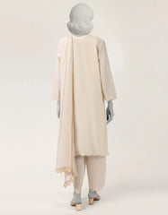 OFF WHITE LAWN SCHIFFLI STITCHED 3PC
