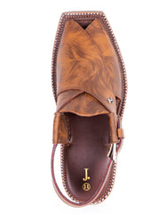 BROWN HIGH CHROME PESHAWARI SANDALS