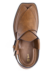 BROWN TEXTURED PESHAWARI SANDALS