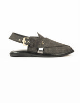 BLACK PLAIN PESHAWARI SANDALS