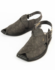 BLACK PLAIN PESHAWARI SANDALS