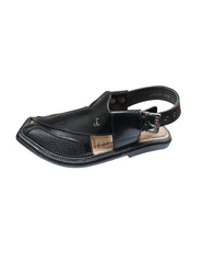 BLACK PLAIN PESHAWARI SANDALS