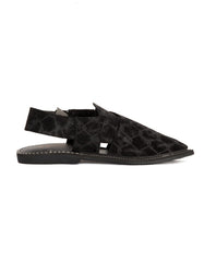 BLACK PLAIN PESHAWARI SANDALS