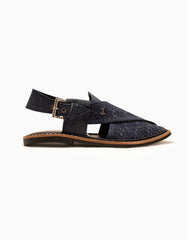 DENIM BLUE PLAIN PESHAWARI SANDALS