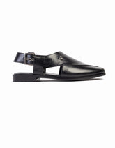BLACK PLAIN PESHAWARI SANDALS