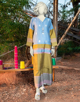 BLUE KHADDI DYED KURTI | JJLK-S-JSS-25-314