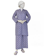 BLUE LAWN PRINTED KURTI