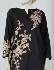 BLACK LAWN EMBROIDERED KURTI