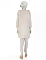 BEIGE LAWN EMBROIDERED KURTI