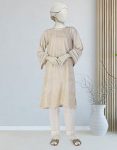 BEIGE LAWN EMBROIDERED KURTI