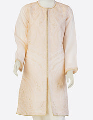 BEIGE LAWN EMBROIDERED KURTI