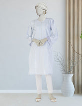 BLUE LAWN EMBROIDERED KURTI