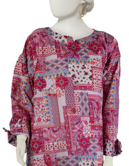 PINK LAWN PRINTED KURTI