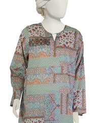 MULTICOLOR LAWN PRINTED KURTI