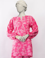 PINK LAWN PRINTED KURTI