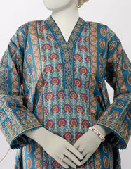 BLUE LAWN EMBROIDERED KURTI