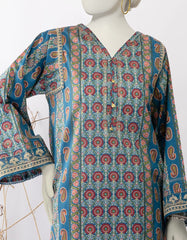 BLUE LAWN EMBROIDERED KURTI