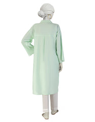 GREEN DOBBY EMBROIDERED KURTI | JJLK-S-JSS-25-468
