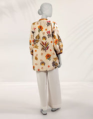 BEIGE LAWN DIGITAL PRINTED KURTI