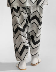 BLACK LAWN PRINTED SHALWAR