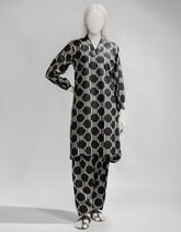 BLACK LAWN PRINTED KURTI