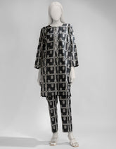 BLACK LAWN PRINTED KURTI