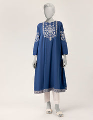 BLUE LAWN EMBROIDERED KURTI