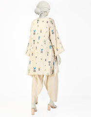 BEIGE LAWN PRINTED 2PC STITCHED