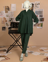GREEN SLUB DYED 2PC STITCHED | JLAWN-S-JST-25-2109