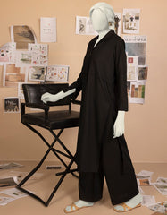 BLACK DYED SLUB 2PC STITCHED