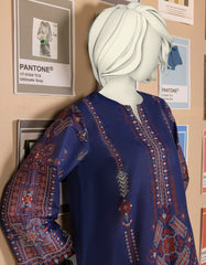 BLUE LAWN DIGITAL PRINTED 2PC STITCHED | JLAWN-S-JST-25-2114