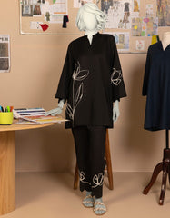 BLACK LAWN 2 PC STITCHED