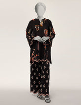 BLACK LAWN EMBROIDERED STITCHED 2PC
