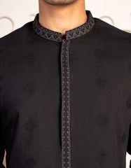 BLACK COTTON KURTA