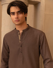 BROWN BLENDED KURTA