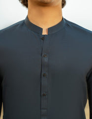 DARK BLUE COTTON CASUAL KURTA TROUSERS