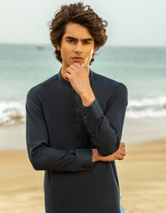 DARK BLUE COTTON CASUAL KURTA TROUSERS