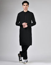 BLACK BLENDED KAMEEZ SHALWAR | JTKS-A-34937