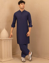 BLUE BLENDED FORMAL KAMEEZ SHALWAR