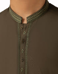 MEHNDI GREEN SEMI-FORMAL KAMEEZ SHALWAR
