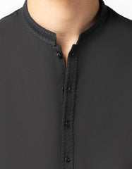 BLACKISH GREY SEMI-FORMAL KURTA TROUSERS